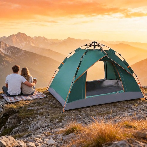 Tente camping automatique - camping, 2