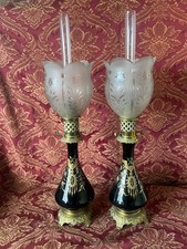 Paire de lampes à huile en