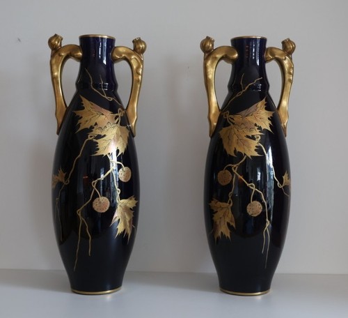 Paire vases gustave asch - vases, de
