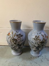 PAIR OF LARGE BLUE OPALINE