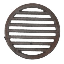  Grille de feu en fonte : Grille ronde à charbon de bois pour barbecue, fond en