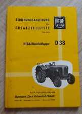 Hermann Lanz Aulendorf D38 instructions + list of spare parts