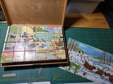 Puzzle Cubes en Bois Vintage – Disney