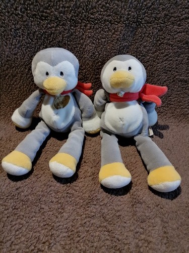 Doudou peluche pingouin - peluche, x2