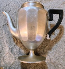 Viko Aluminum Company Trade Mark Coffee Pot 11" RARE Handle, Glass Peep Lid Vint