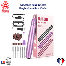 Ponceuse pour Ongles Professionnel, Lime a Ongle Electrique Silencieuse Manicure