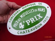 Plaque de concours hippique