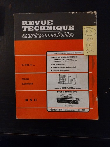 Revue technique nsu - 1000, 1200