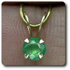 Emerald Pendant 14K Gold