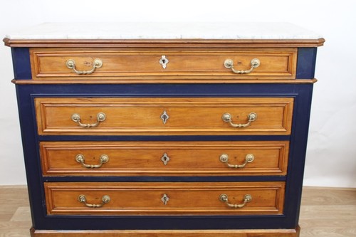 Commode chene plateau marbre - commode,
