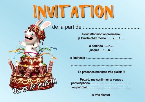 Cartes invitation - ou,