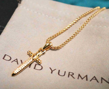 NeDavid/Yurman18K/YellowGold with Diamonds 2mm Dagger Necklace Chain Length 50cm