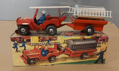 Jeep pompiers remorque - pompiers, +