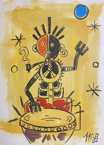 Joueur tamtam musique - le,