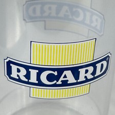Vintage French Bistro Mid Century Clear Plastic With Ricard Logo On Both Sides