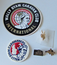 Vtg Wally Byam Caravan Club Decal Patch Pins WBCCI RV Airstream Trailer