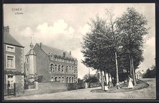 Old postcard Ciney, L ́Ecole 