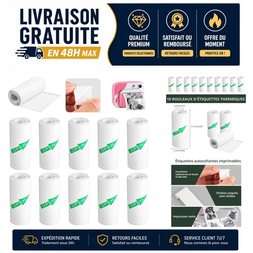 Papier thermique autocollant