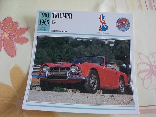 Carte fiche auto triumph tr4 - auto,