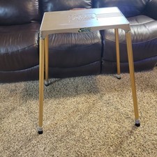Vtg WELT SAFE-LOCK INC PROJECT-O-STAND Adj Height Aluminum Projector Table READ