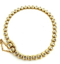 MAGNIFIQUE BRACELET OR 18 CARATS - Rivière de diamants 1,56 carat - 10,36 g