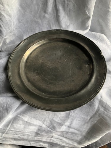 Plat rond etain 18 eme - plat, en