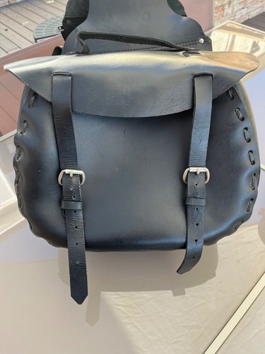 Sacoches cuir moto vintage - ,