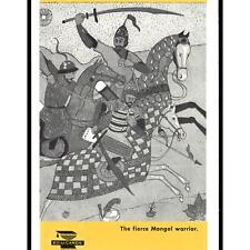 1960 Ed-U Book of Knowledge Flash Cards Jenghiz Khan #30B