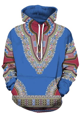 Unisex african print dashiki - print,