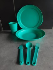 Ensemble assiette verre couverts pic nique Tupperware