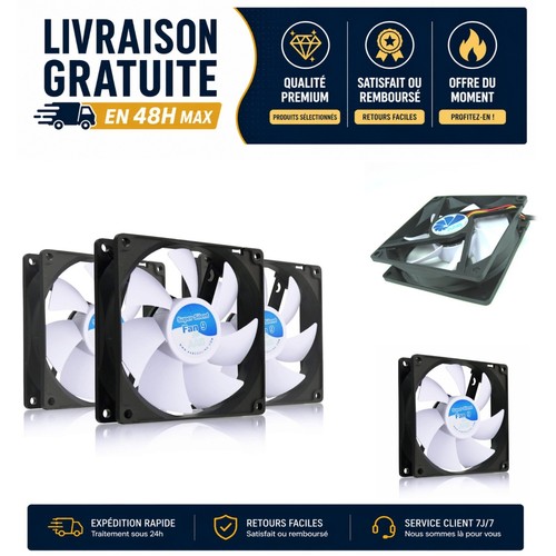 Ventilateur 92mm silencieux - pc,