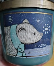 Bath & Body Works "Flannel" Scented Candle W/ Essential Oils. Burns 25-45 Hours