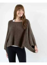 MerSea Chalet Slouch Sweater One Size Mushroom Brown Soft Fuzzy Lux