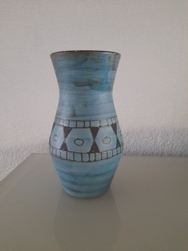 Vase bleu céramique alain - bleu,
