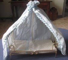 ANTIQUE HANGING CANOPY SAIL BED FOR DOLL 1960' BARBIE SKIPPER