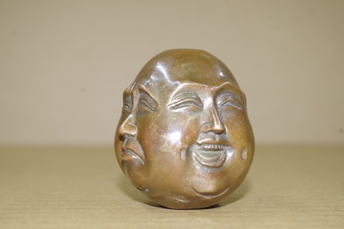 Tête bouddha bronze - tête,