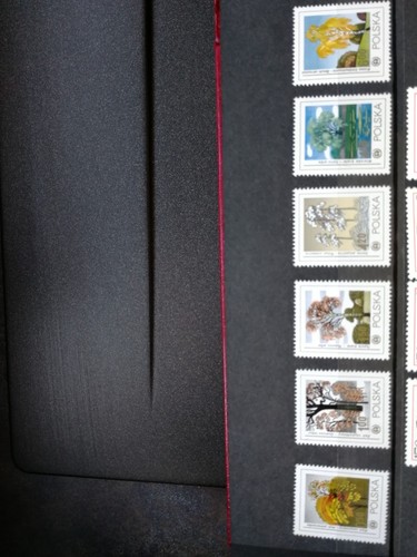 Timbre poste pologne arbres - timbre,