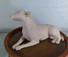ENGLISH BULL TERRIER DOG FIGURE FIGURINE SMcK 1991 INITIALED "JB"