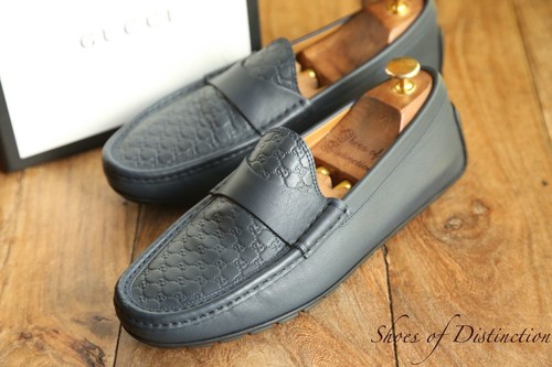 Mocassins gucci cuir bleu - gucci,