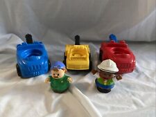 Fisher Price Little People Discovery Tow Trucks Mechanic Worker Red Yellow Blue