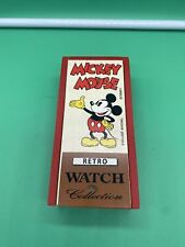 Mickey Mouse Retro Watch Collection Disney Wooden Box,Pouch/Papers 1996 Paris