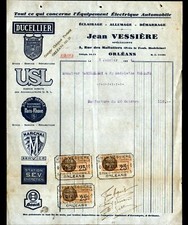 "ORLEANS (45) LIGHT BULBS for AUTOMOBILE "Jean VESIERE" in 1934