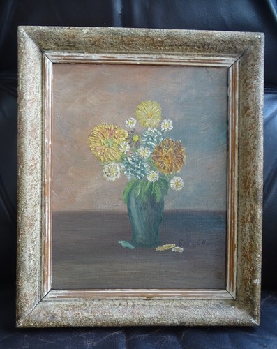Ancien tableau signé peinture - tableau,
