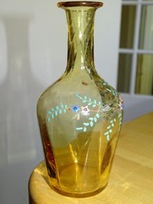 LEGRAS 1 ANTIQUE ART NOUVEAU ENAMEL GLASSWARE LIQUEUR DECANTER