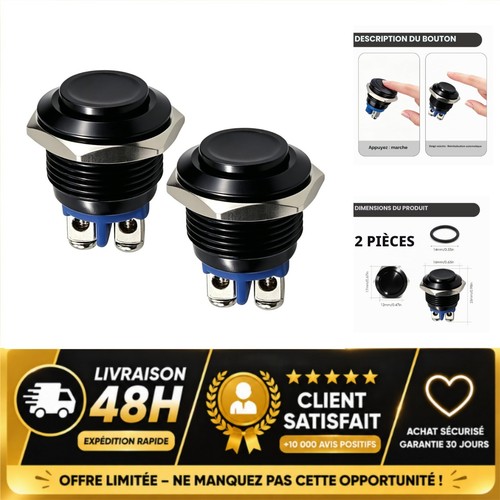 Boutons poussoirs 12v - boutons,