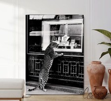 Leopard Jewellery Designer Wall Art Canvas-Framed Print-Poster Paper-Home Decor