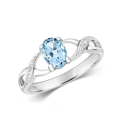 Bague ovale solitaire or - solitaire, en
