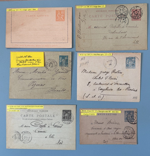 Lot 6 entiers postaux - ==,