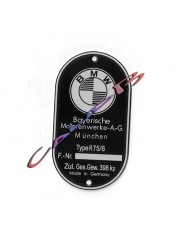 Plaque bmw r75 6 - plaque,