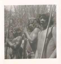 OLD PHOTO +- 1955 GUIANA OYAPOCK REGION GROUP NATIVE AMERICAN MEN